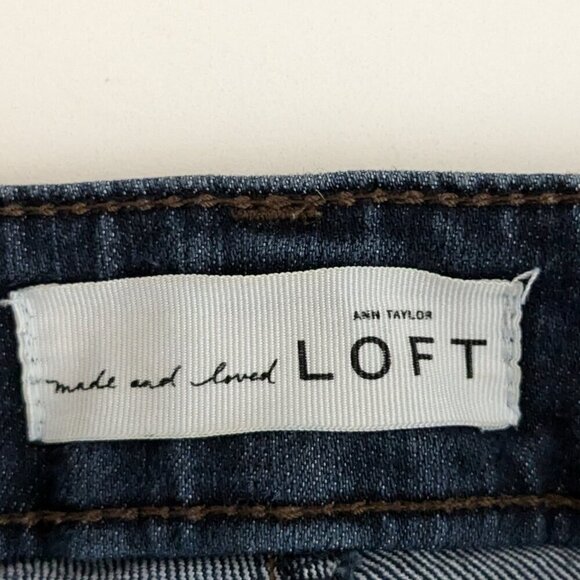 ANN TAYLOR LOFT Curvy Skinny Low Rise Denim Blue Jeans; Size 25-0 - Picture 4 of 6